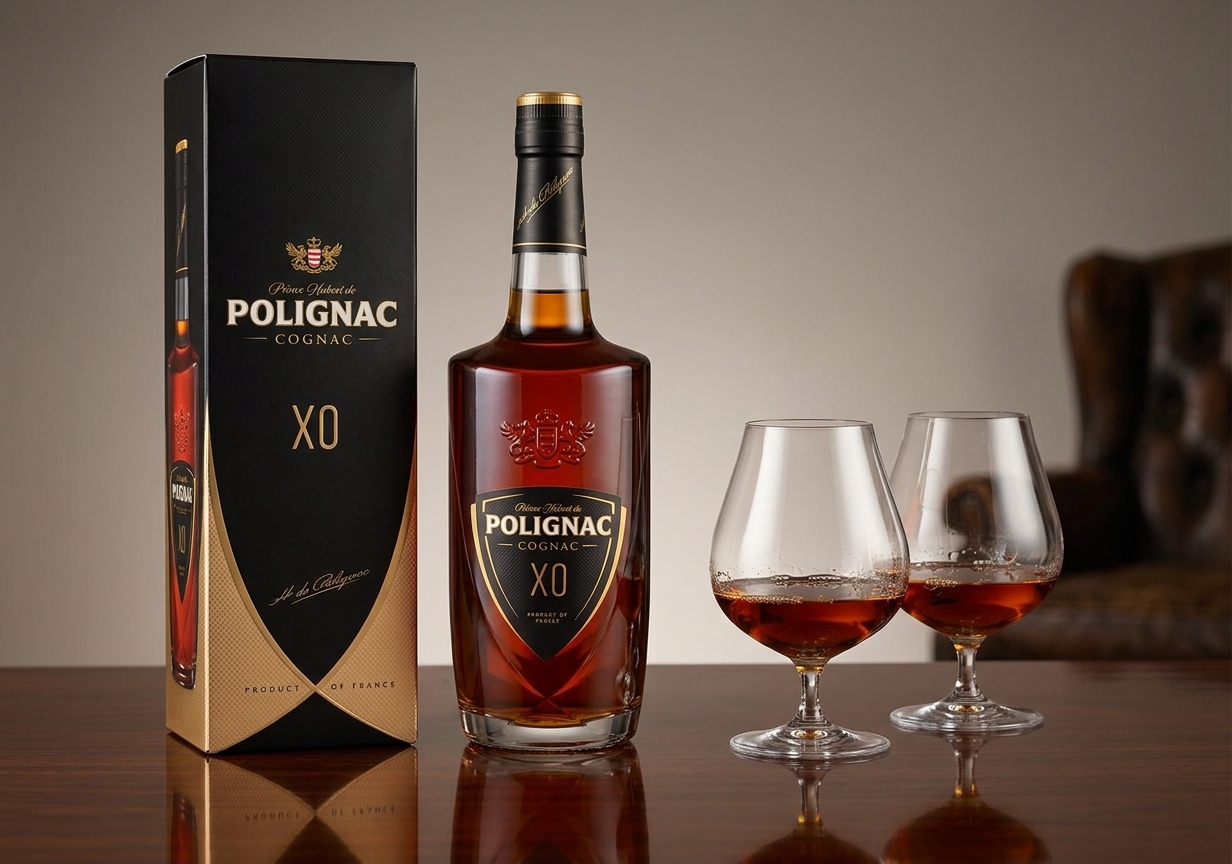 POLIGNAC XO served with Cognac glasses