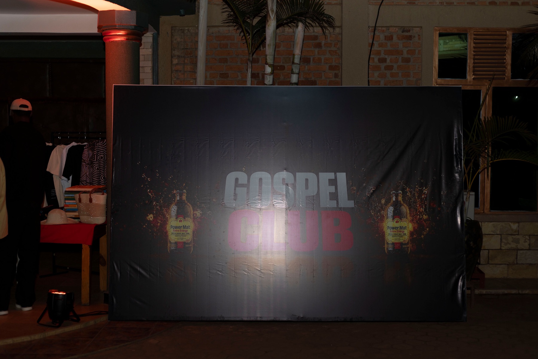 Power Malt Gospel Club activation backdrop